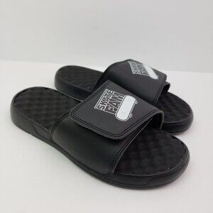 ISlide Mantra Mens Size 6 Womens Sz 7 Black Skate Fam Slip On Slide Sandals